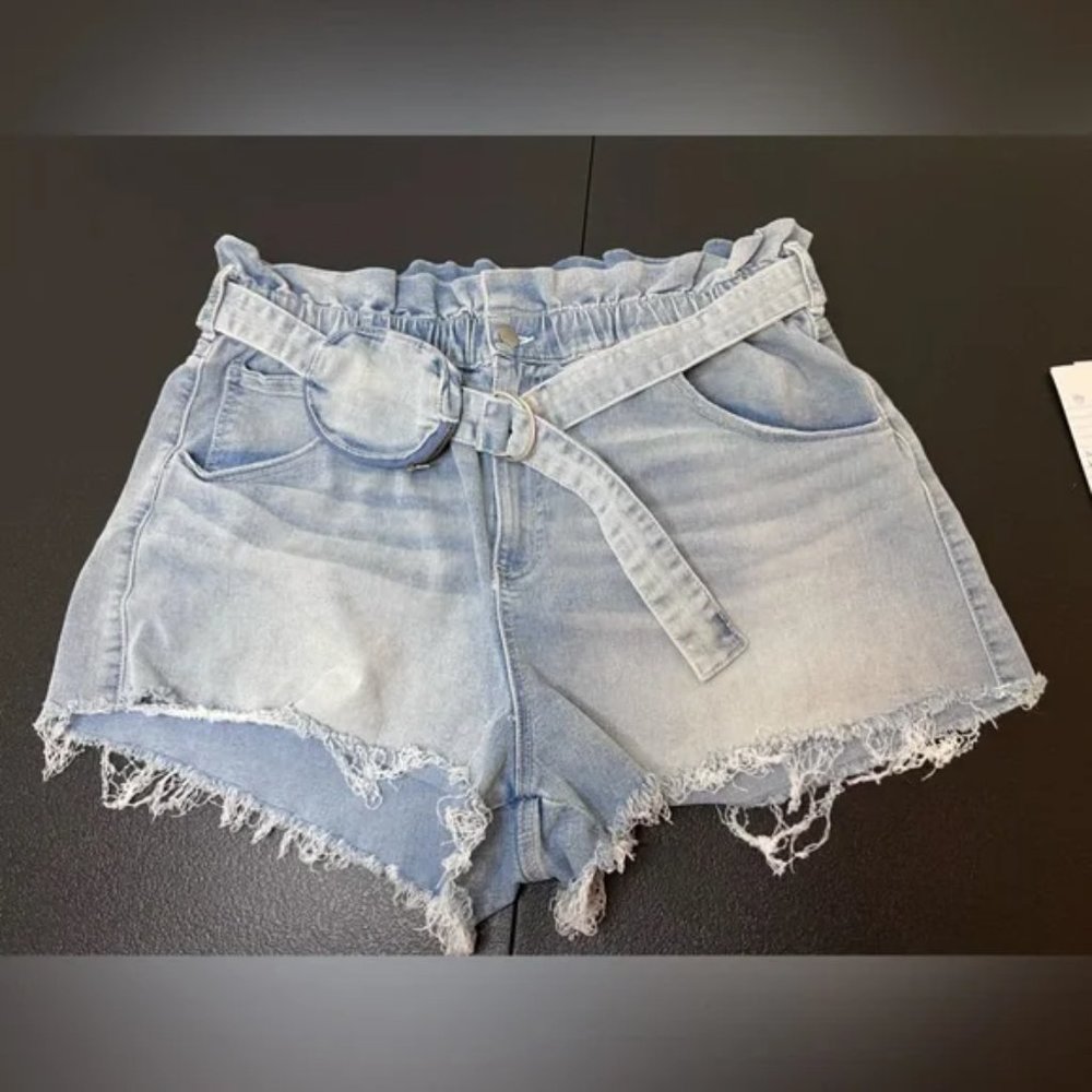 Sz 15-17 NoBo Denim Shorts w/ Belt and Pouch - Picture 1 of 3